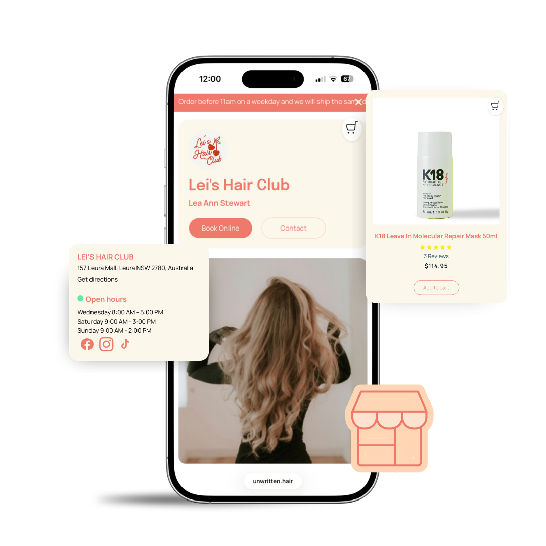image of app screens of Husl FREE hairdresser Business Management App with product ordering