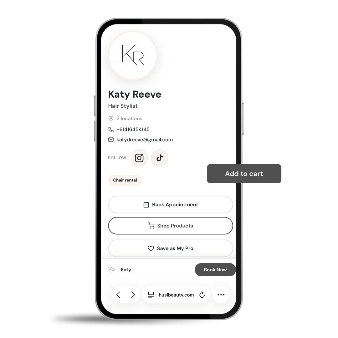 commission page on unwritten free app - software for independent hairdressers